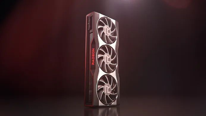 Render van de AMD Radeon RX 6000 videokaart.