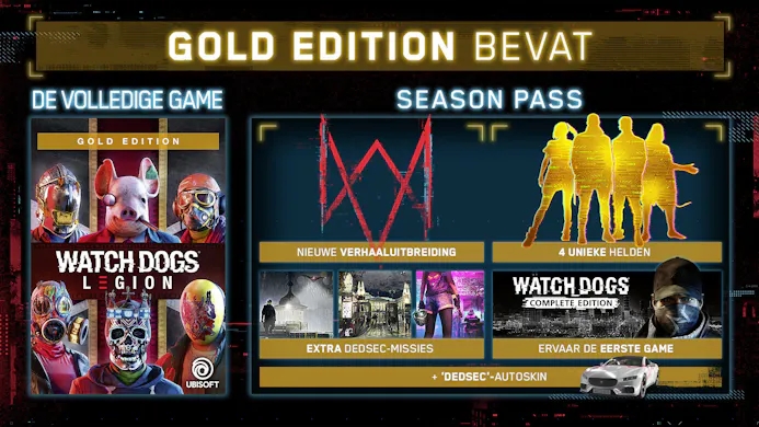 Watch Dogs Legion Gold Edition content