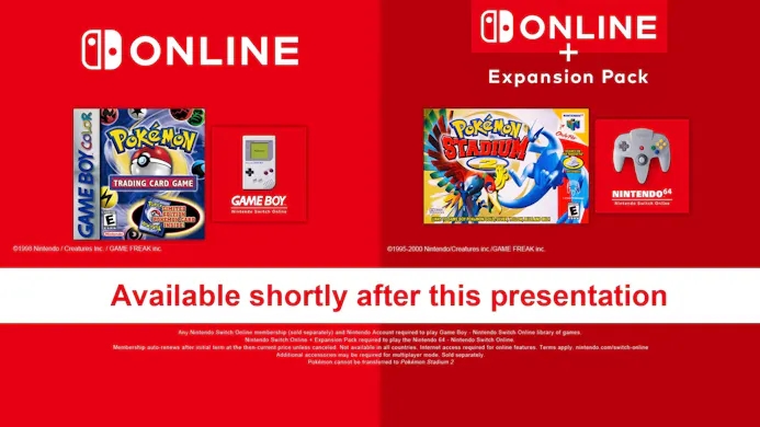 Twee oude Pokémon-games komen naar Nintendo Switch Online-66803745