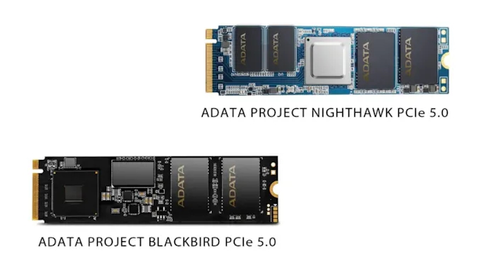 Twee prototype PCIe 5.0-ssd's van Adata: Project Nighthawk en Project Blackbird