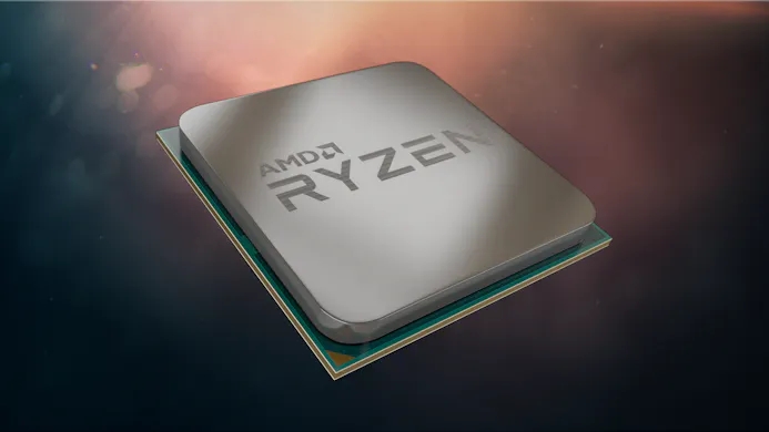 Render van een Ryzen-processor van AMD.