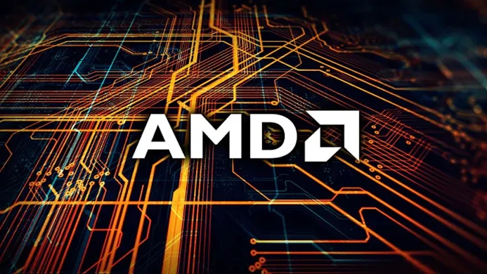 Logo van chipfabrikant AMD